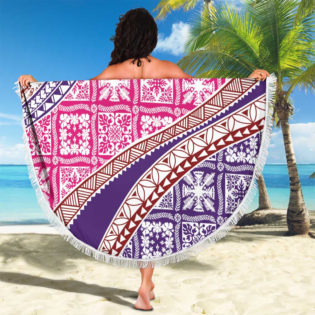 Hawaiian Quilt Pattern Beach Blanket Sweet Color Mixed - Polynesian Pride