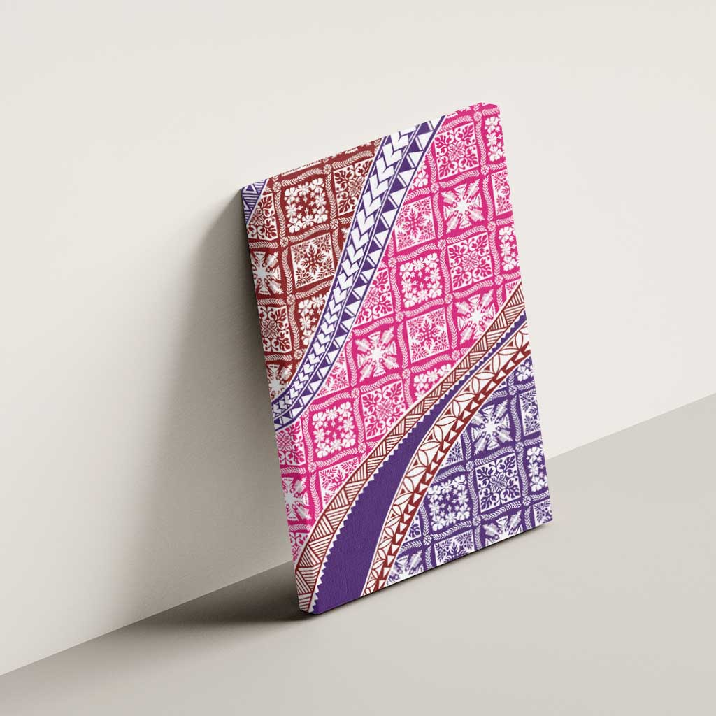 Hawaiian Quilt Pattern Canvas Wall Art Sweet Color Mixed - Polynesian Pride