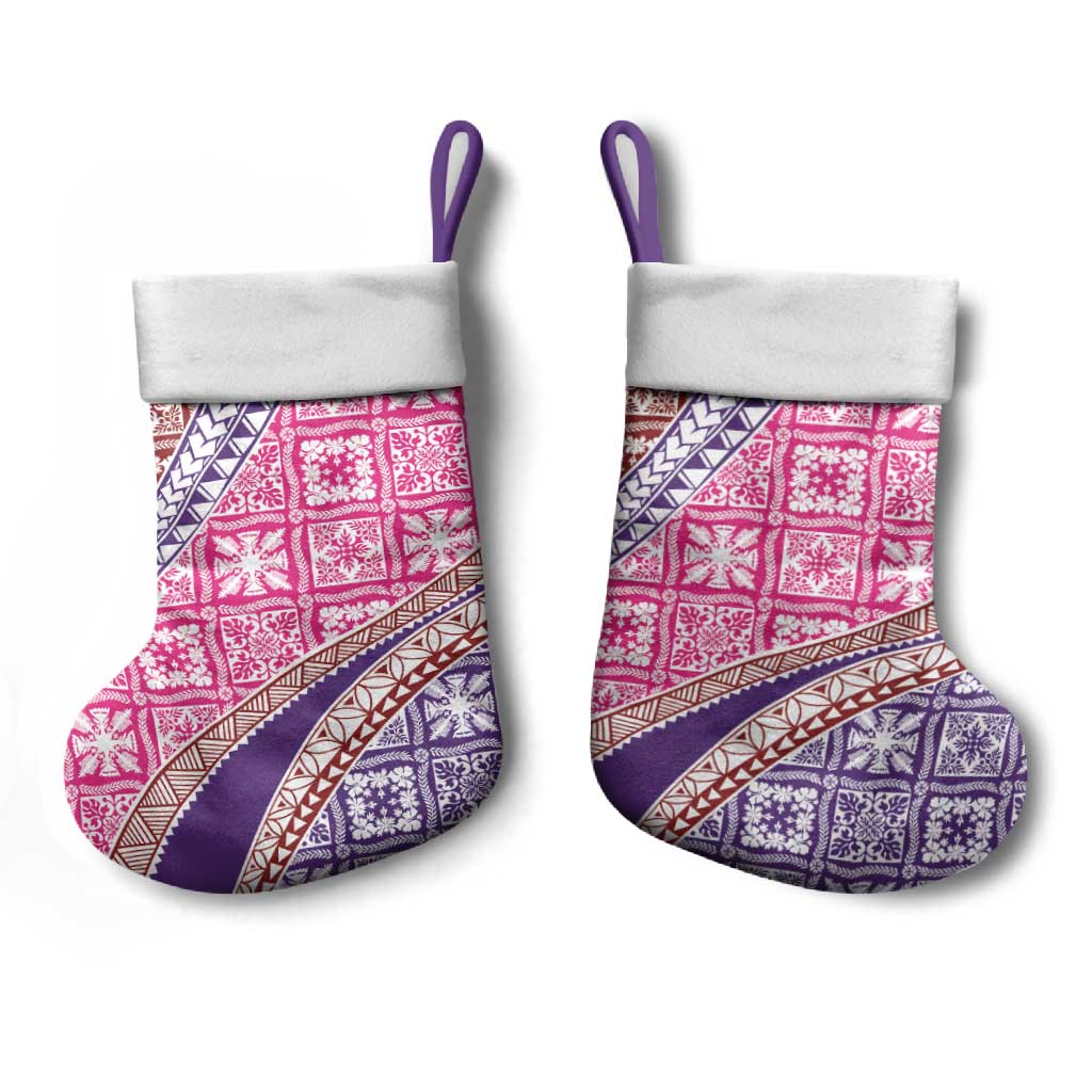 Hawaiian Quilt Pattern Christmas Stocking Sweet Color Mixed - Polynesian Pride