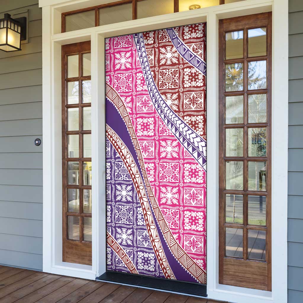 Hawaiian Quilt Pattern Door Cover Sweet Color Mixed - Polynesian Pride