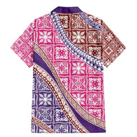 Hawaiian Quilt Pattern Family Matching Mermaid Dress and Hawaiian Shirt Sweet Color Mixed - Polynesian Pride