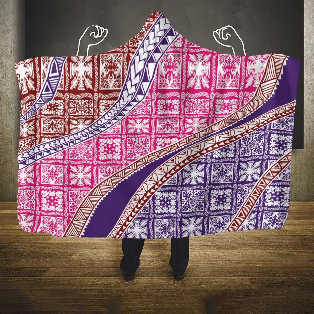 Hawaiian Quilt Pattern Hooded Blanket Sweet Color Mixed - Polynesian Pride