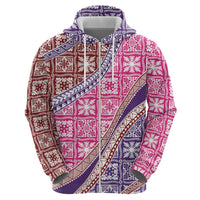 Hawaiian Quilt Pattern Hoodie Sweet Color Mixed - Polynesian Pride