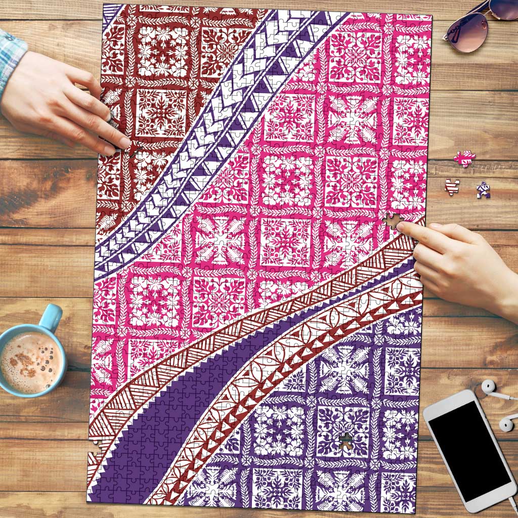 Hawaiian Quilt Pattern Puzzle Sweet Color Mixed - Polynesian Pride