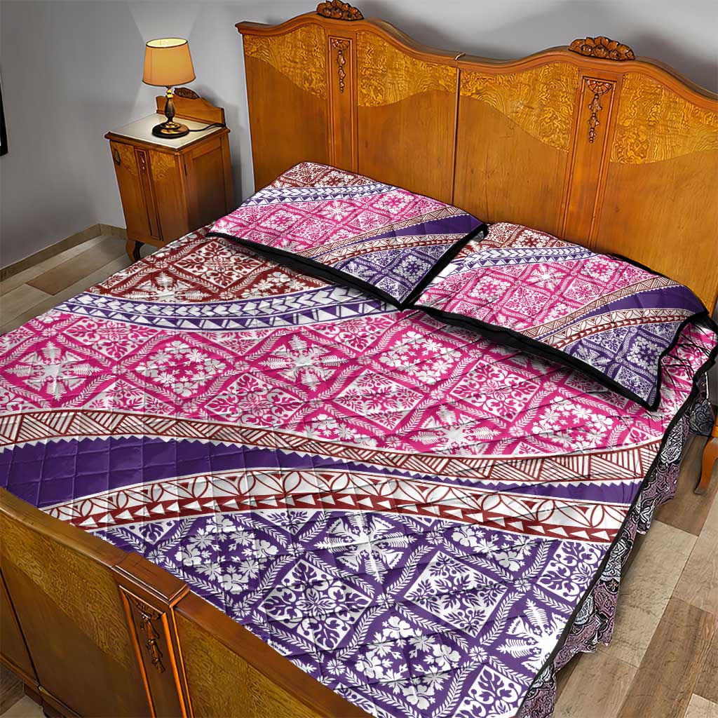Hawaiian Quilt Pattern Quilt Bed Set Sweet Color Mixed - Polynesian Pride