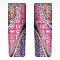 Hawaiian Quilt Pattern Skinny Tumbler Sweet Color Mixed - Polynesian Pride