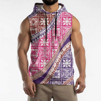 Hawaiian Quilt Pattern Sleeveless Hoodie Sweet Color Mixed - Polynesian Pride
