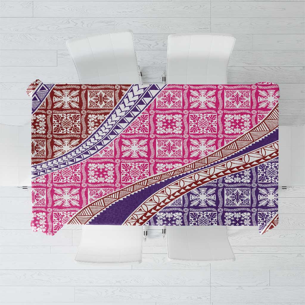 Hawaiian Quilt Pattern Tablecloth Sweet Color Mixed - Polynesian Pride