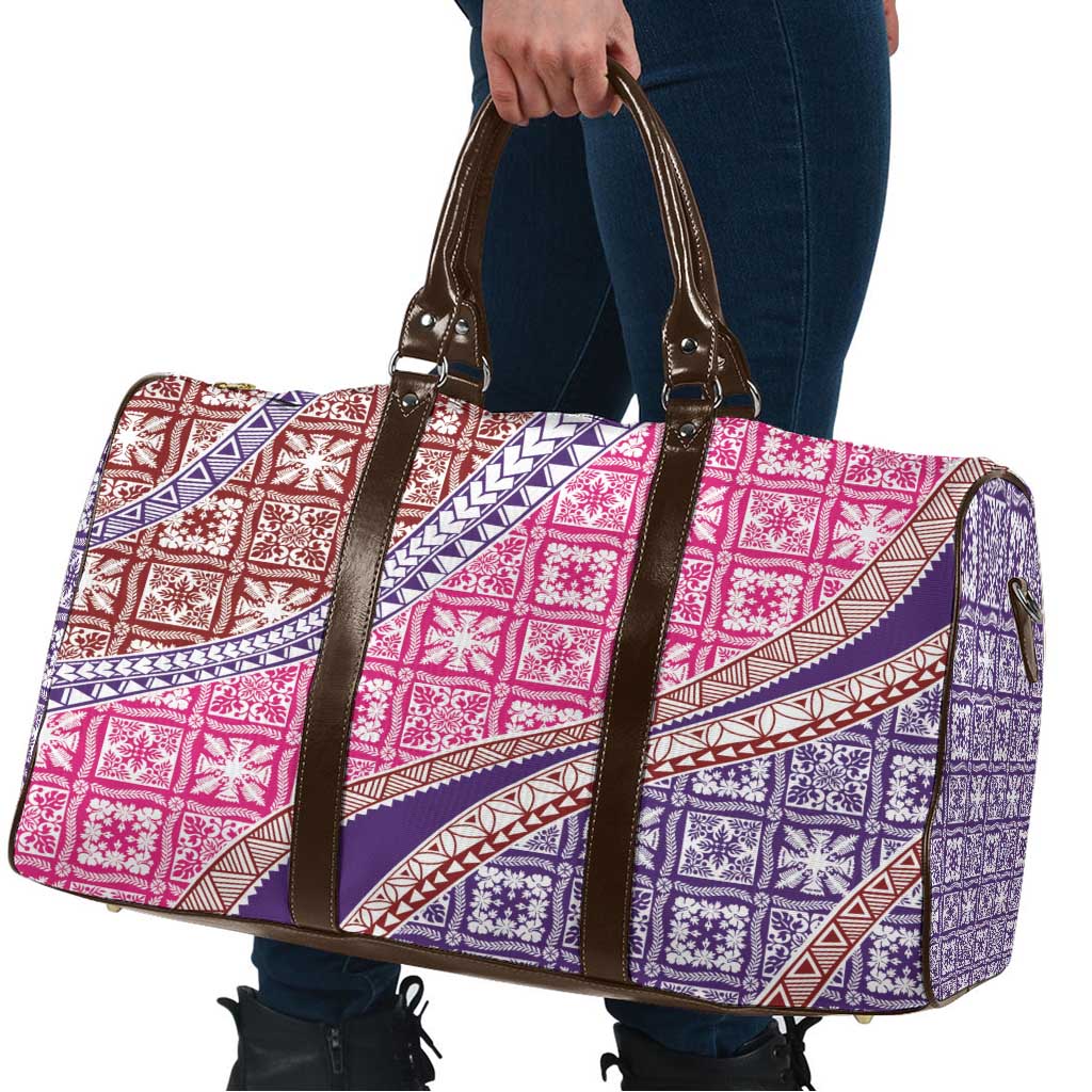 Hawaiian Quilt Pattern Travel Bag Sweet Color Mixed - Polynesian Pride