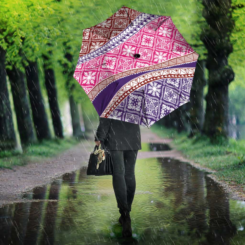 Hawaiian Quilt Pattern Umbrella Sweet Color Mixed - Polynesian Pride