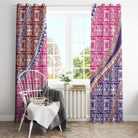 Hawaiian Quilt Pattern Window Curtain Sweet Color Mixed - Polynesian Pride
