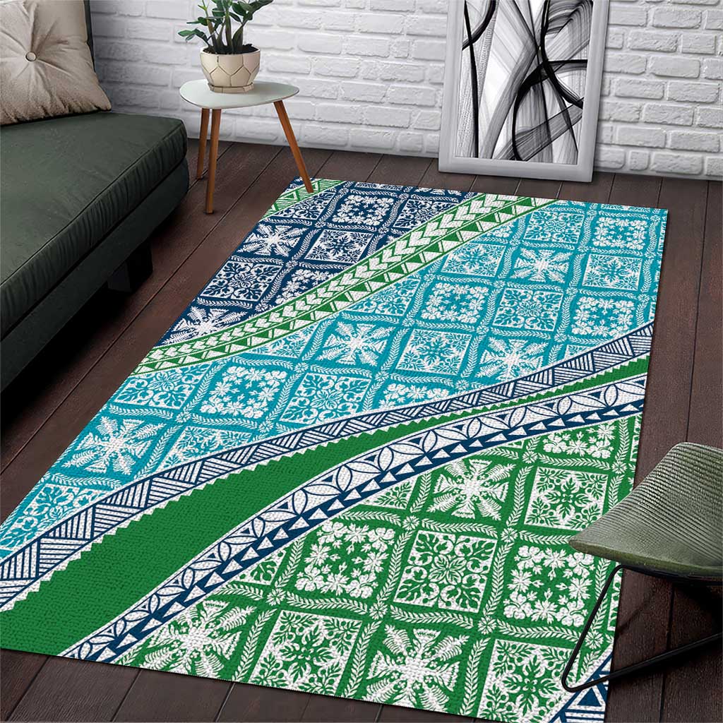 Hawaiian Quilt Pattern Area Rug Fresh Color Mixed - Polynesian Pride