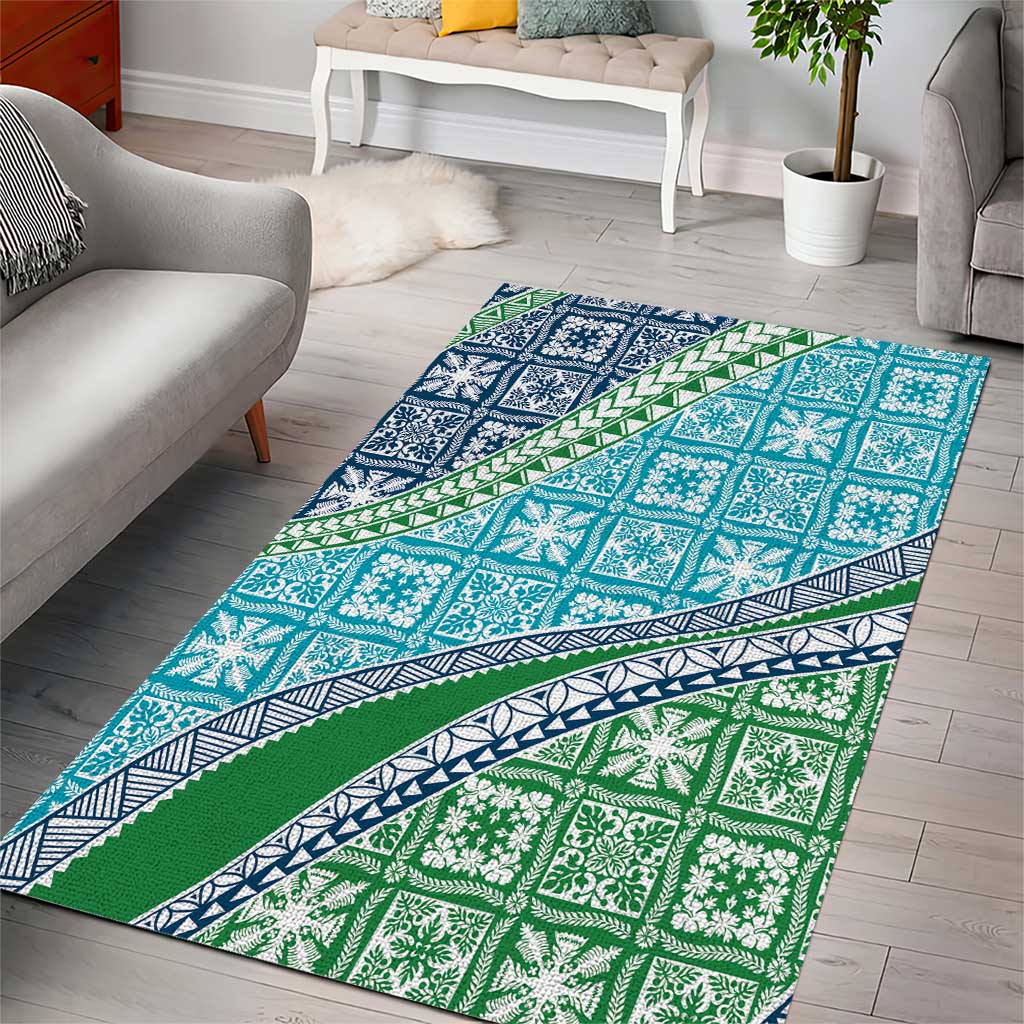 Hawaiian Quilt Pattern Area Rug Fresh Color Mixed - Polynesian Pride