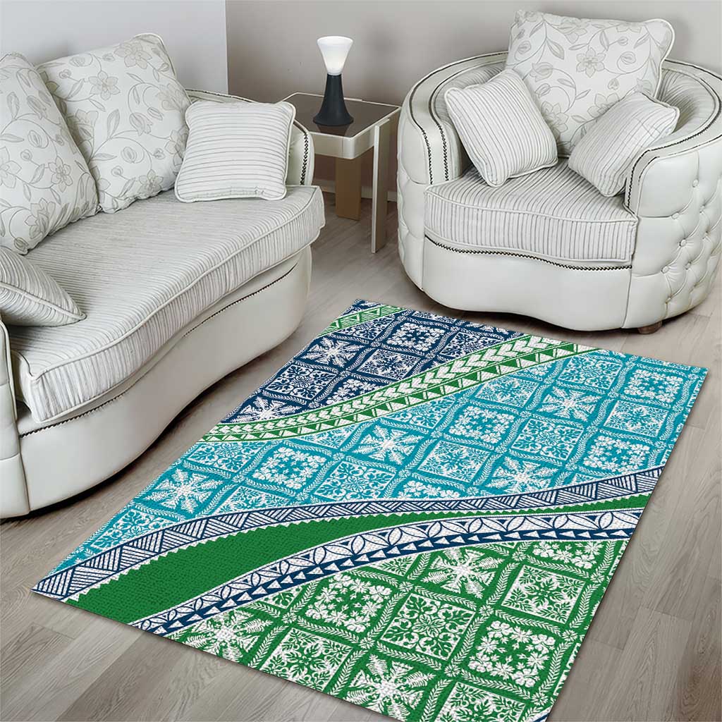 Hawaiian Quilt Pattern Area Rug Fresh Color Mixed - Polynesian Pride