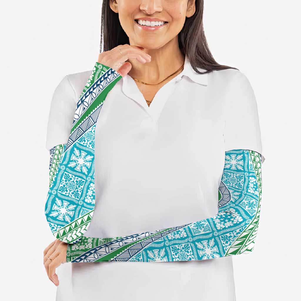 Hawaiian Quilt Pattern Arm Sleeves Fresh Color Mixed - Polynesian Pride