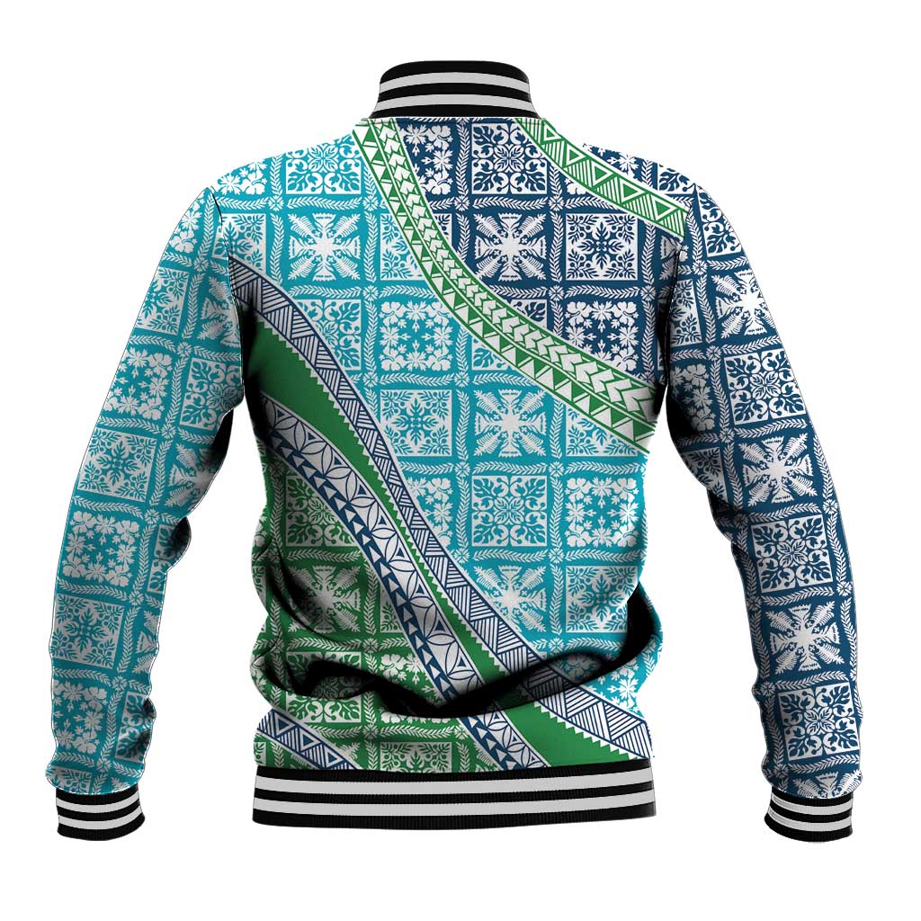 Hawaiian Quilt Pattern Baseball Jacket Fresh Color Mixed - Polynesian Pride