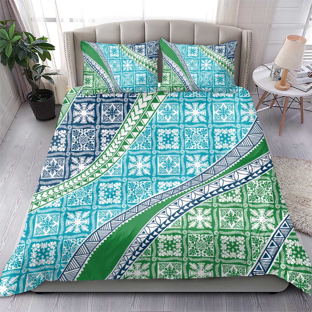 Hawaiian Quilt Pattern Bedding Set Fresh Color Mixed - Polynesian Pride