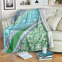 Hawaiian Quilt Pattern Blanket Fresh Color Mixed - Polynesian Pride