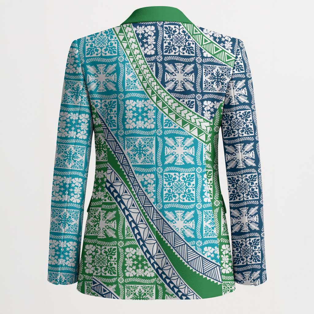 Hawaiian Quilt Pattern Blazer Fresh Color Mixed - Polynesian Pride