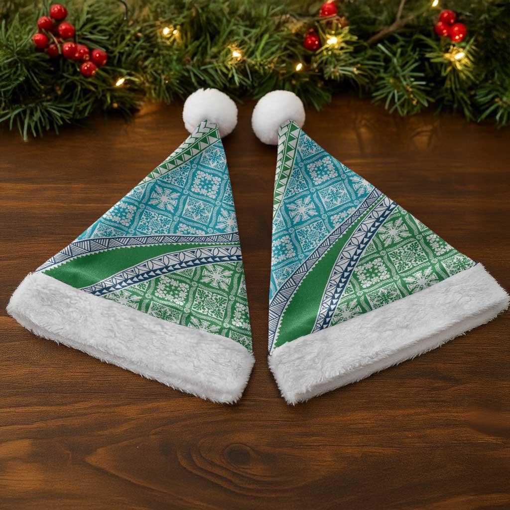 Hawaiian Quilt Pattern Christmas Santa Hat Fresh Color Mixed - Polynesian Pride