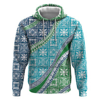Hawaiian Quilt Pattern Hoodie Fresh Color Mixed - Polynesian Pride