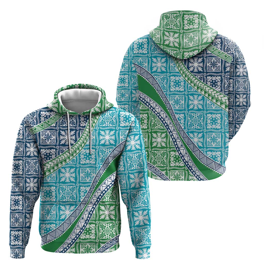 Hawaiian Quilt Pattern Hoodie Fresh Color Mixed - Polynesian Pride