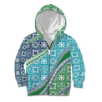 Hawaiian Quilt Pattern Kid Hoodie Fresh Color Mixed - Polynesian Pride