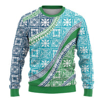 Hawaiian Quilt Pattern Ugly Christmas Sweater Fresh Color Mixed - Polynesian Pride