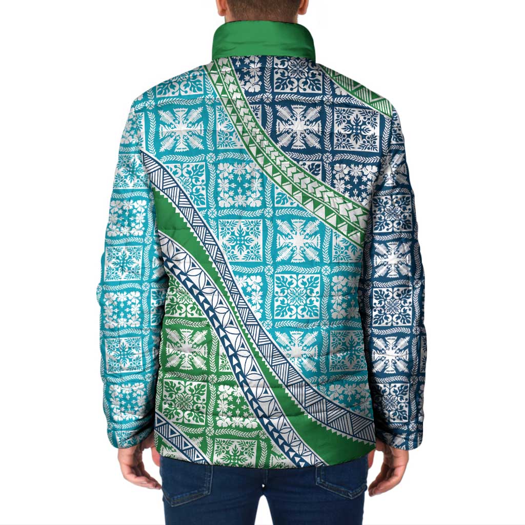 Hawaiian Quilt Pattern Padded Jacket Fresh Color Mixed - Polynesian Pride