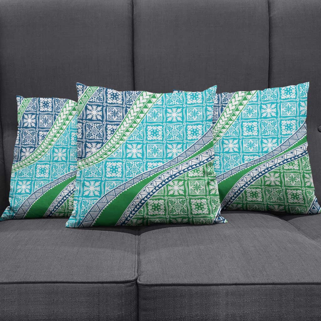 Hawaiian Quilt Pattern Pillow Cover Fresh Color Mixed - Polynesian Pride