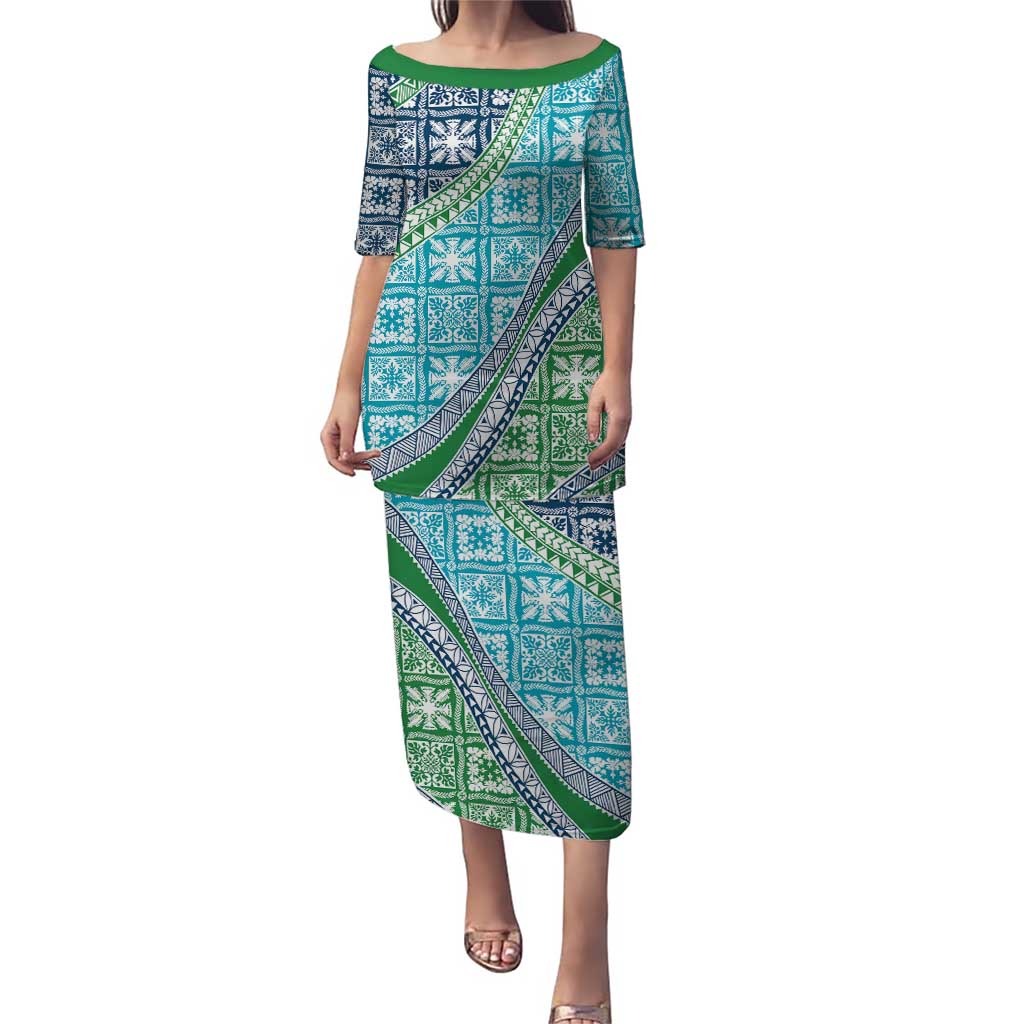 Hawaiian Quilt Pattern Puletasi Fresh Color Mixed - Polynesian Pride