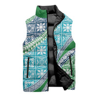 Hawaiian Quilt Pattern Sleeveless Puffer Jacket Fresh Color Mixed - Polynesian Pride