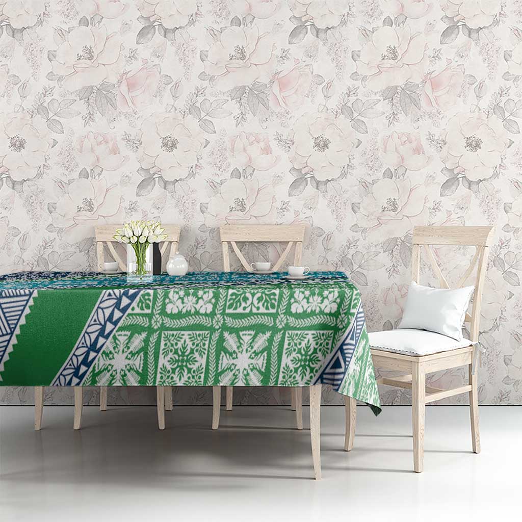 Hawaiian Quilt Pattern Tablecloth Fresh Color Mixed - Polynesian Pride