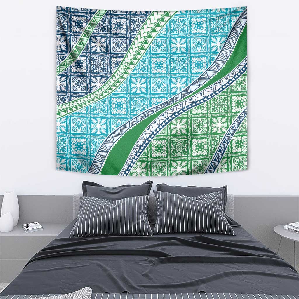 Hawaiian Quilt Pattern Tapestry Fresh Color Mixed - Polynesian Pride