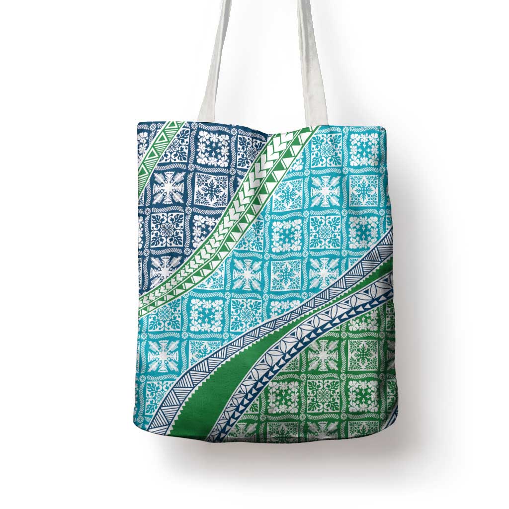 Hawaiian Quilt Pattern Tote Bag Fresh Color Mixed - Polynesian Pride