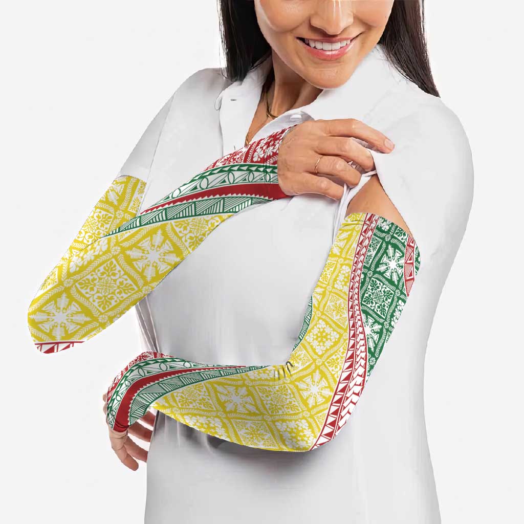 Hawaiian Quilt Pattern Arm Sleeves Special Color Mixed - Polynesian Pride