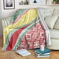 Hawaiian Quilt Pattern Blanket Special Color Mixed - Polynesian Pride