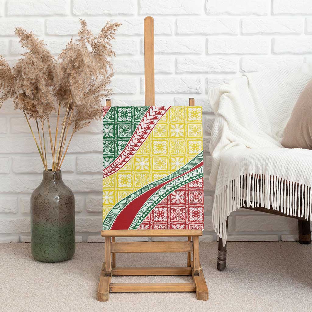 Hawaiian Quilt Pattern Canvas Wall Art Special Color Mixed - Polynesian Pride