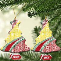 Hawaiian Quilt Pattern Ceramic Ornament Special Color Mixed - Polynesian Pride