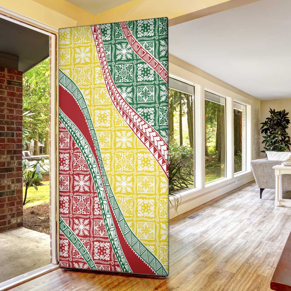 Hawaiian Quilt Pattern Door Cover Special Color Mixed - Polynesian Pride