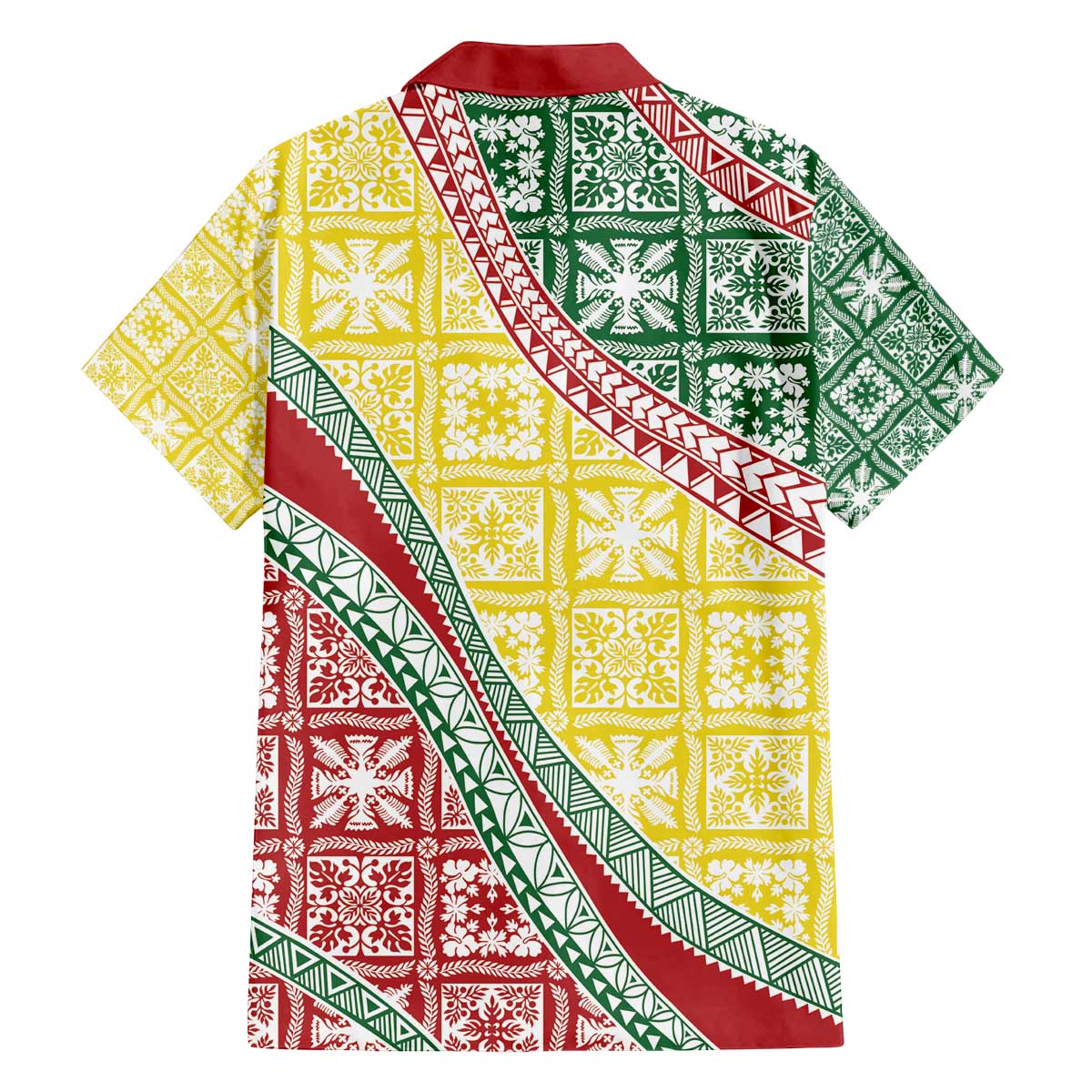 Hawaiian Quilt Pattern Family Matching Off The Shoulder Long Sleeve Dress and Hawaiian Shirt Special Color Mixed - Polynesian Pride