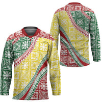 Hawaiian Quilt Pattern Hockey Jersey Special Color Mixed - Polynesian Pride