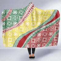 Hawaiian Quilt Pattern Hooded Blanket Special Color Mixed - Polynesian Pride