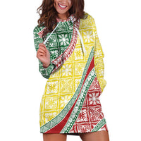 Hawaiian Quilt Pattern Hoodie Dress Special Color Mixed - Polynesian Pride