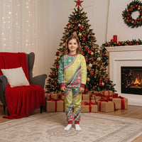 Hawaiian Quilt Pattern Christmas Pajama Set Special Color Mixed - Polynesian Pride