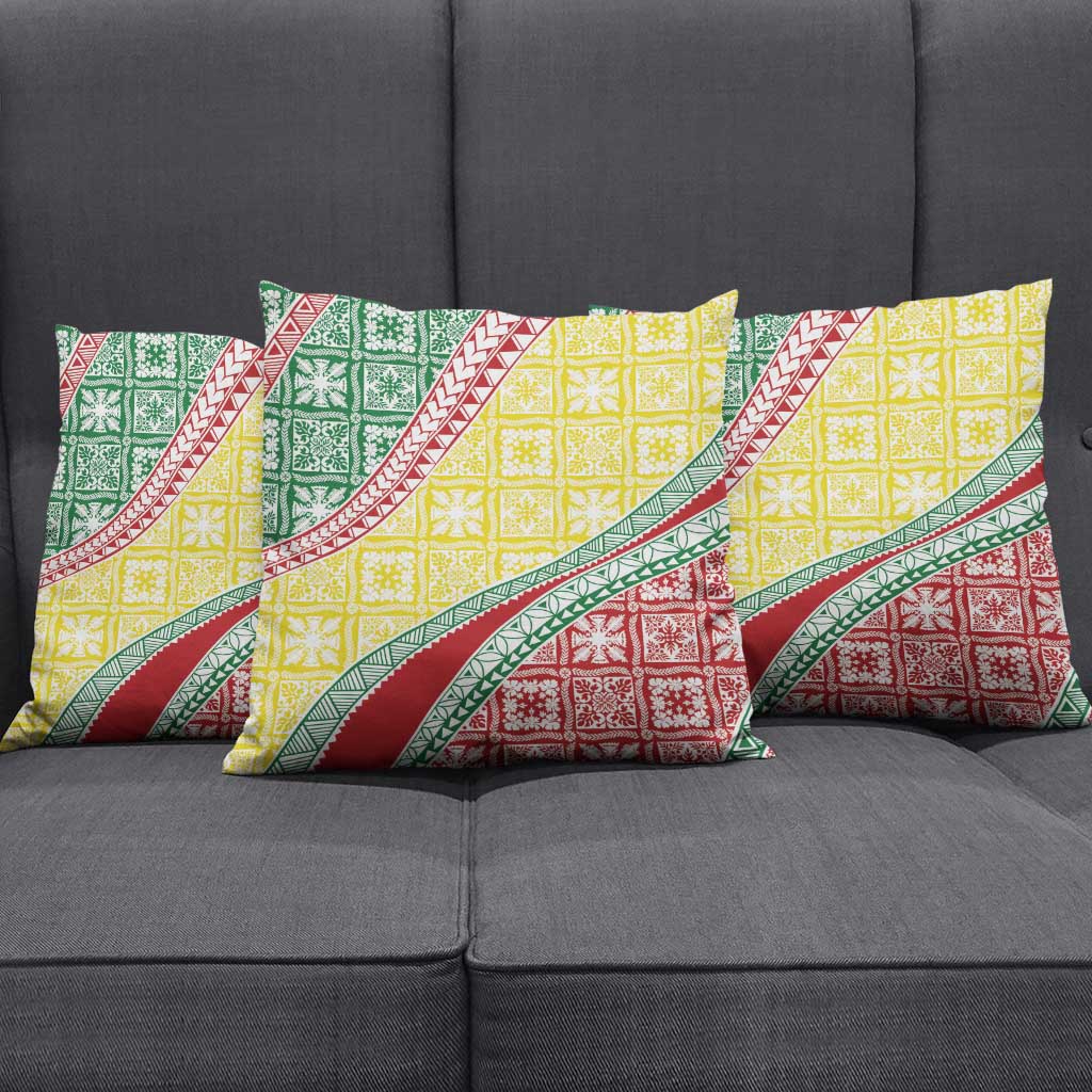 Hawaiian Quilt Pattern Pillow Cover Special Color Mixed - Polynesian Pride