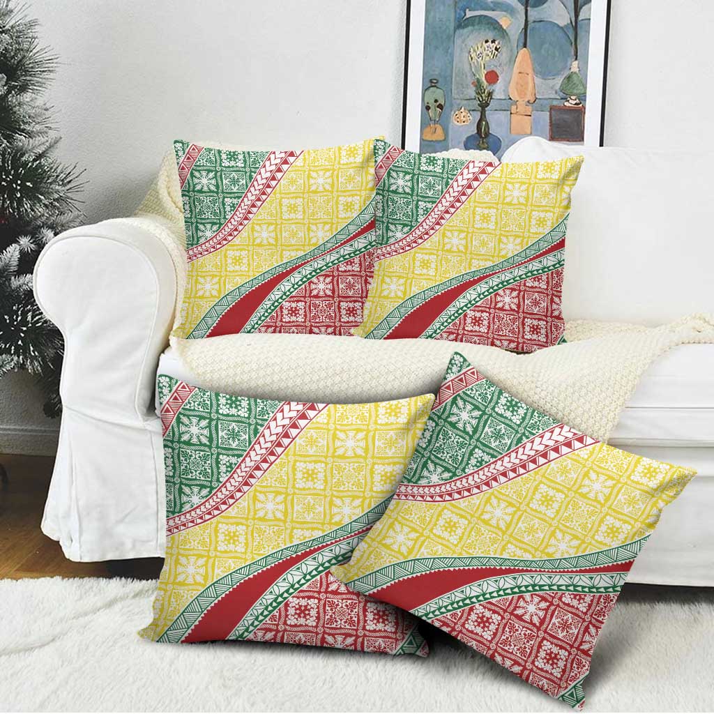 Hawaiian Quilt Pattern Pillow Cover Special Color Mixed - Polynesian Pride