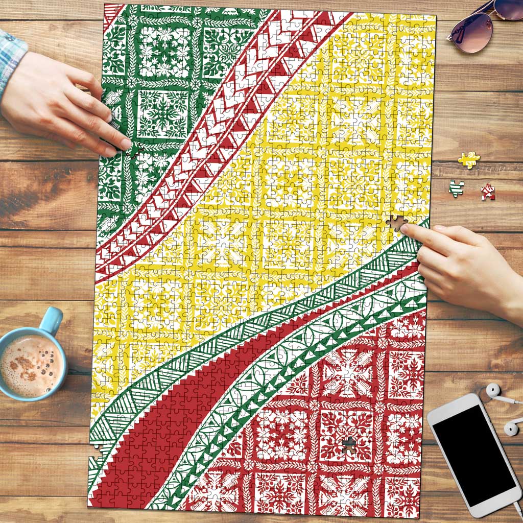 Hawaiian Quilt Pattern Puzzle Special Color Mixed - Polynesian Pride