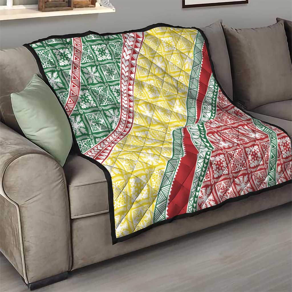 Hawaiian Quilt Pattern Quilt Special Color Mixed - Polynesian Pride