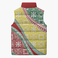 Hawaiian Quilt Pattern Sleeveless Puffer Jacket Special Color Mixed - Polynesian Pride